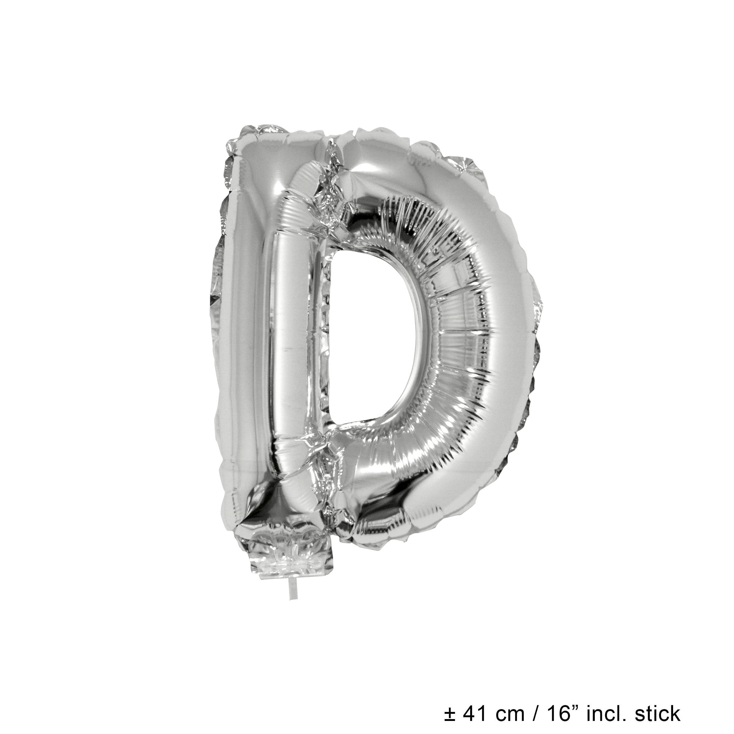 Folienballons mit Nummern Silber 16"(41 cm)