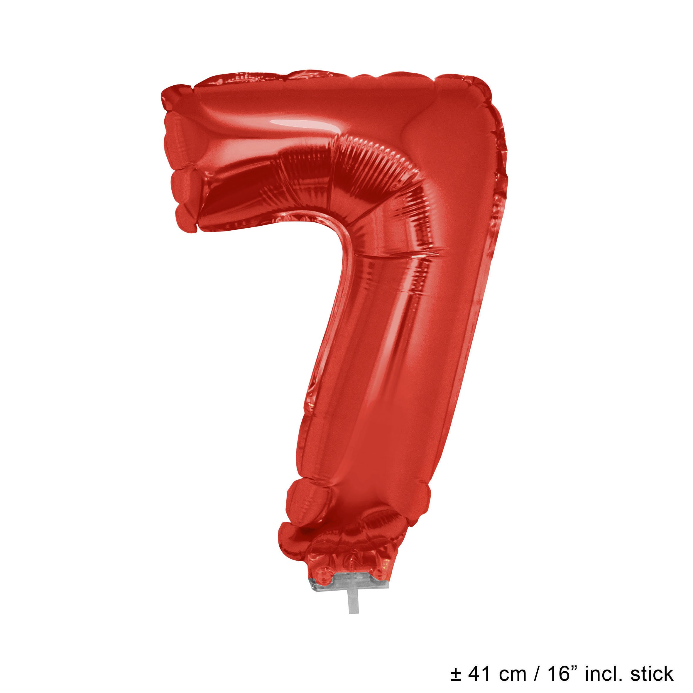 Folienballons mit Nummern Rot 16"(41 cm)