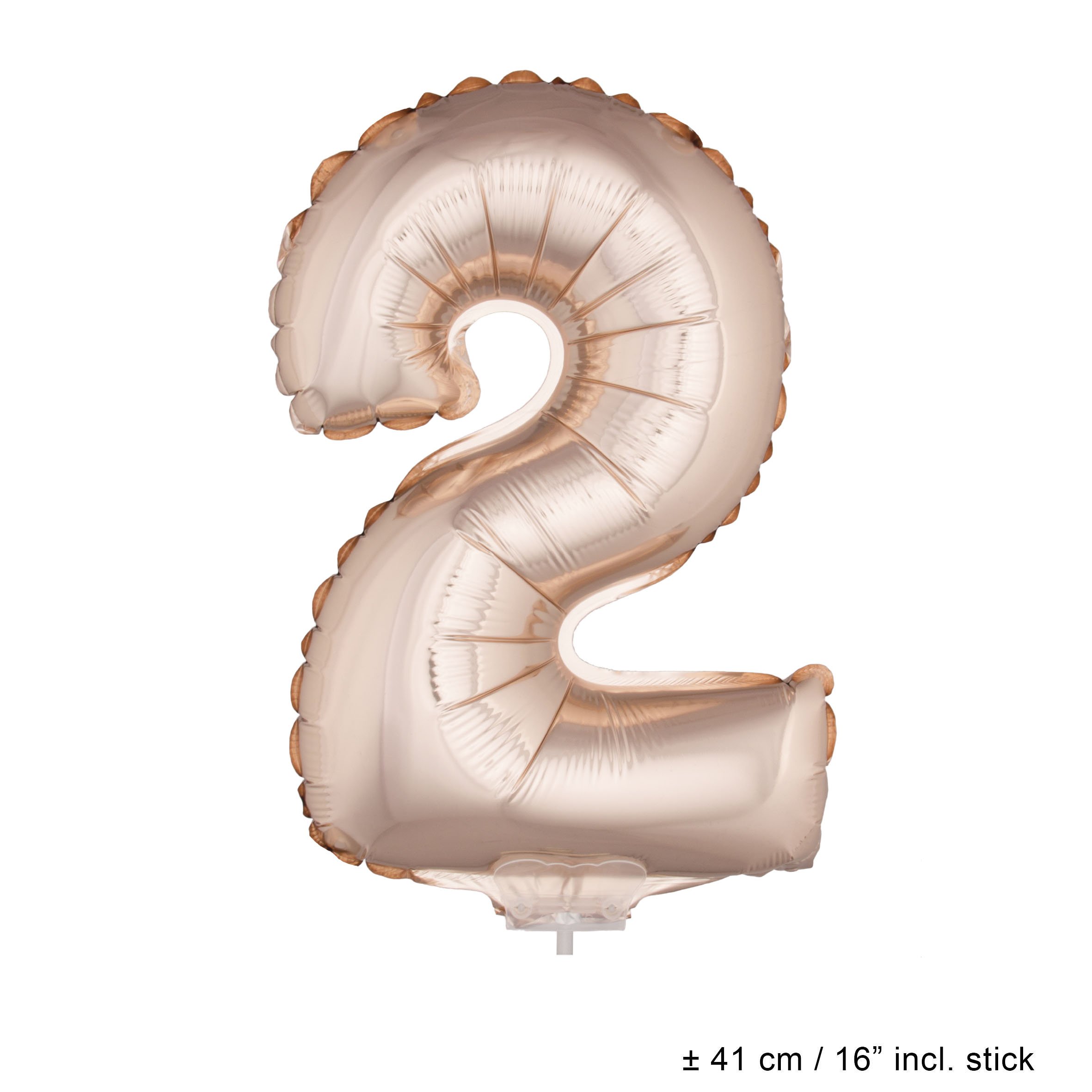 Folienballons mit Nummern Rosa 16"(41 cm)